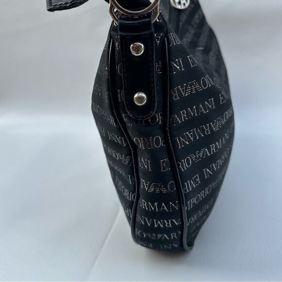 ARMANI EMPORIO shoulder bag in black with silver lettering - Picture 3 of 10